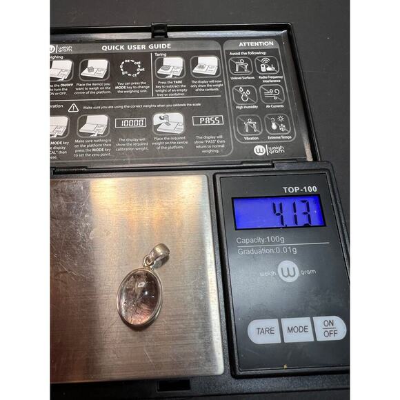 NEW Lepidocrocite super 7 sterling silver oval pendant 4.13 grams - Picture 10 of 10